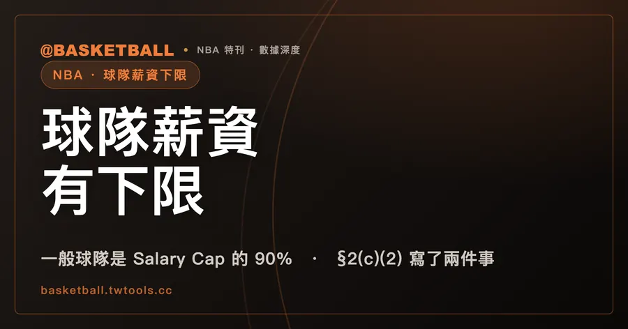 NBA 球隊薪資也有下限：2023 CBA 定在 Salary Cap 的 90%｜封面