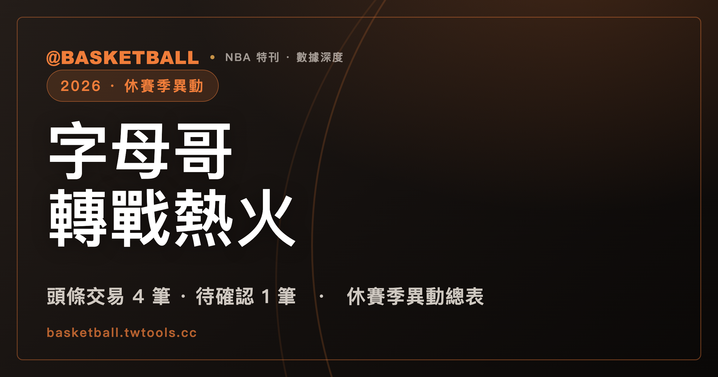 2026 NBA 休賽季異動總表：字母哥轉戰熱火、傑倫布朗換來保羅喬治，已完成與待確認一次看｜封面