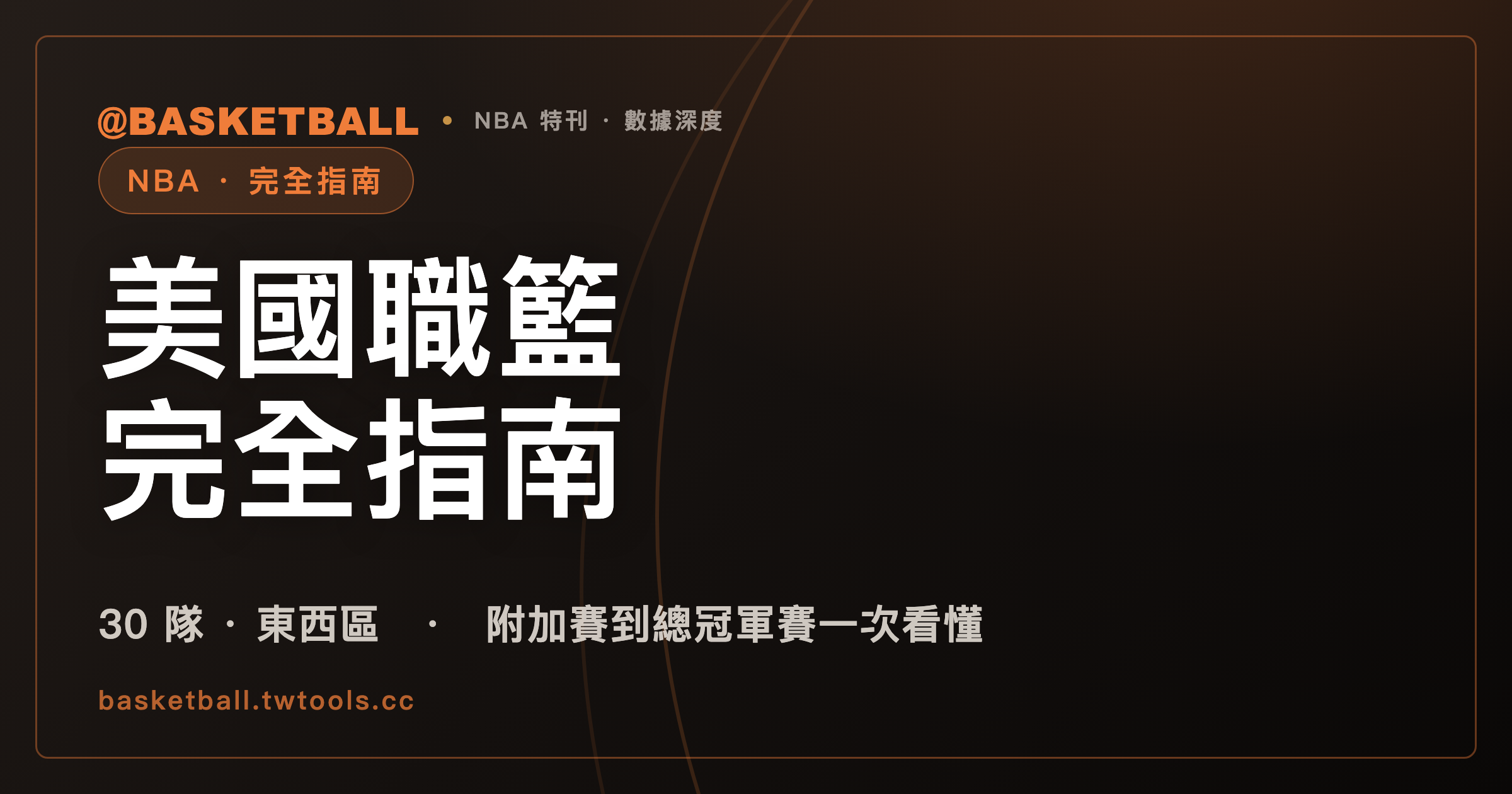 NBA 完全指南:30 隊架構、賽季節奏與冠軍格局一次讀懂|封面