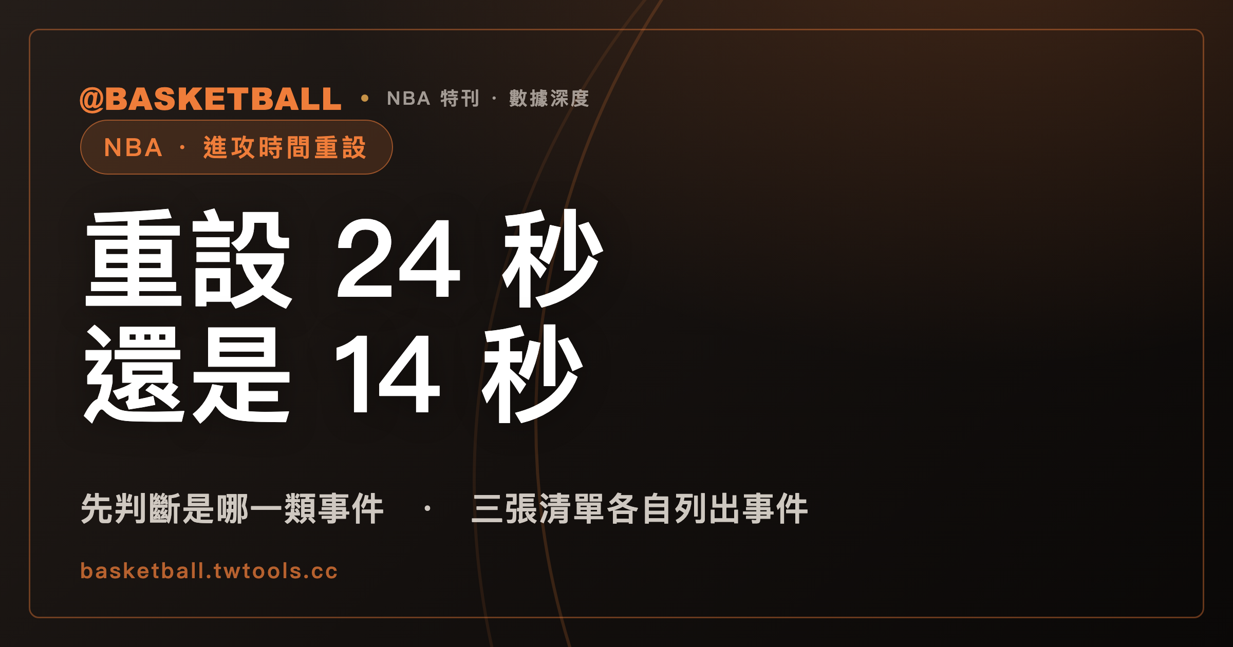進攻時間會重設成 24 秒還是 14 秒？先判斷發生的是哪一類事件｜封面