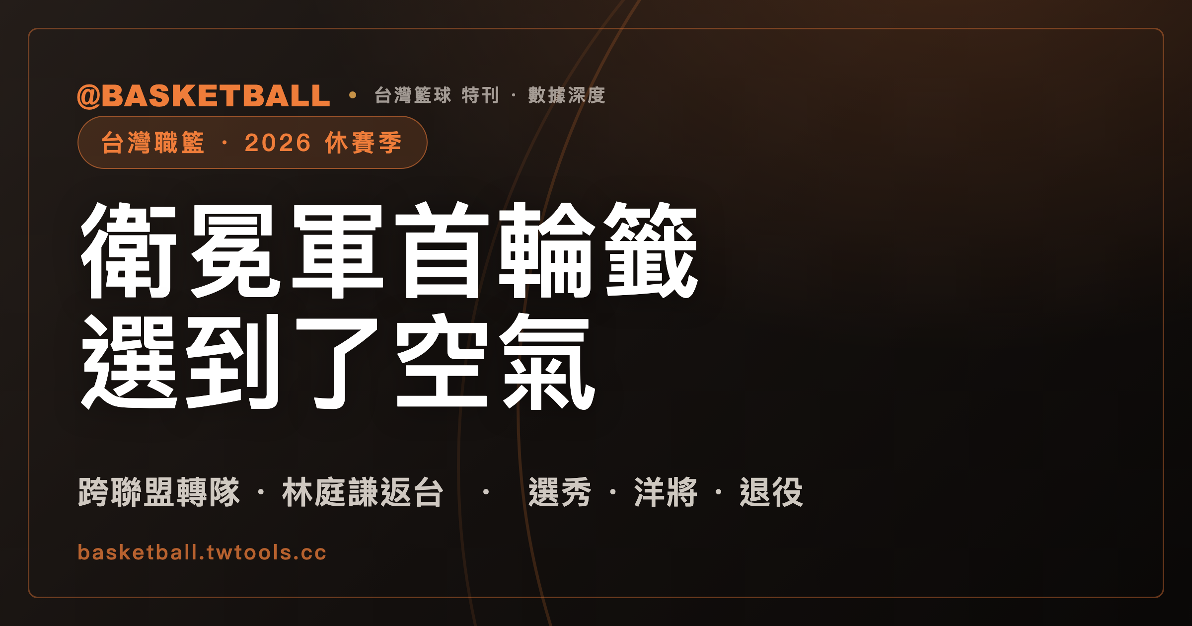 領航猿選了吳志鍇，他卻加盟戰神：2026 台灣職籃休賽季異動總表｜封面