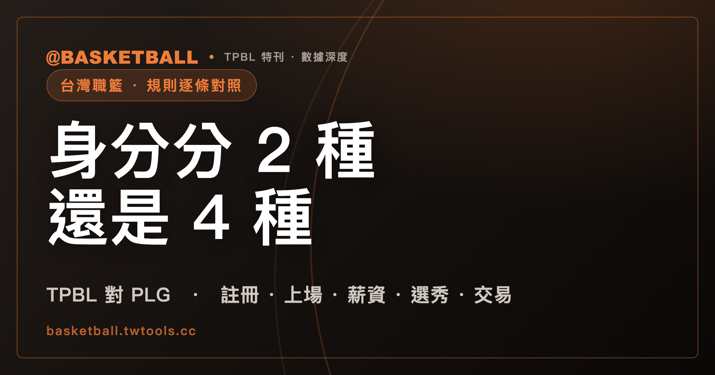 TPBL 把球員分成 2 種身分，P. LEAGUE+ 分成 4 種：兩聯盟規則逐條對照｜封面